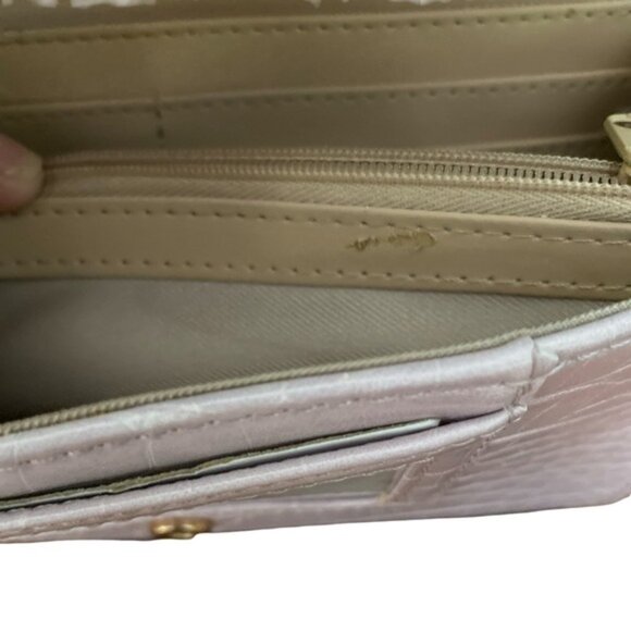 Nine West Pale Lavender Croc Embossed Crossbody Bag – Adjustable Strap - Picture 9 of 11